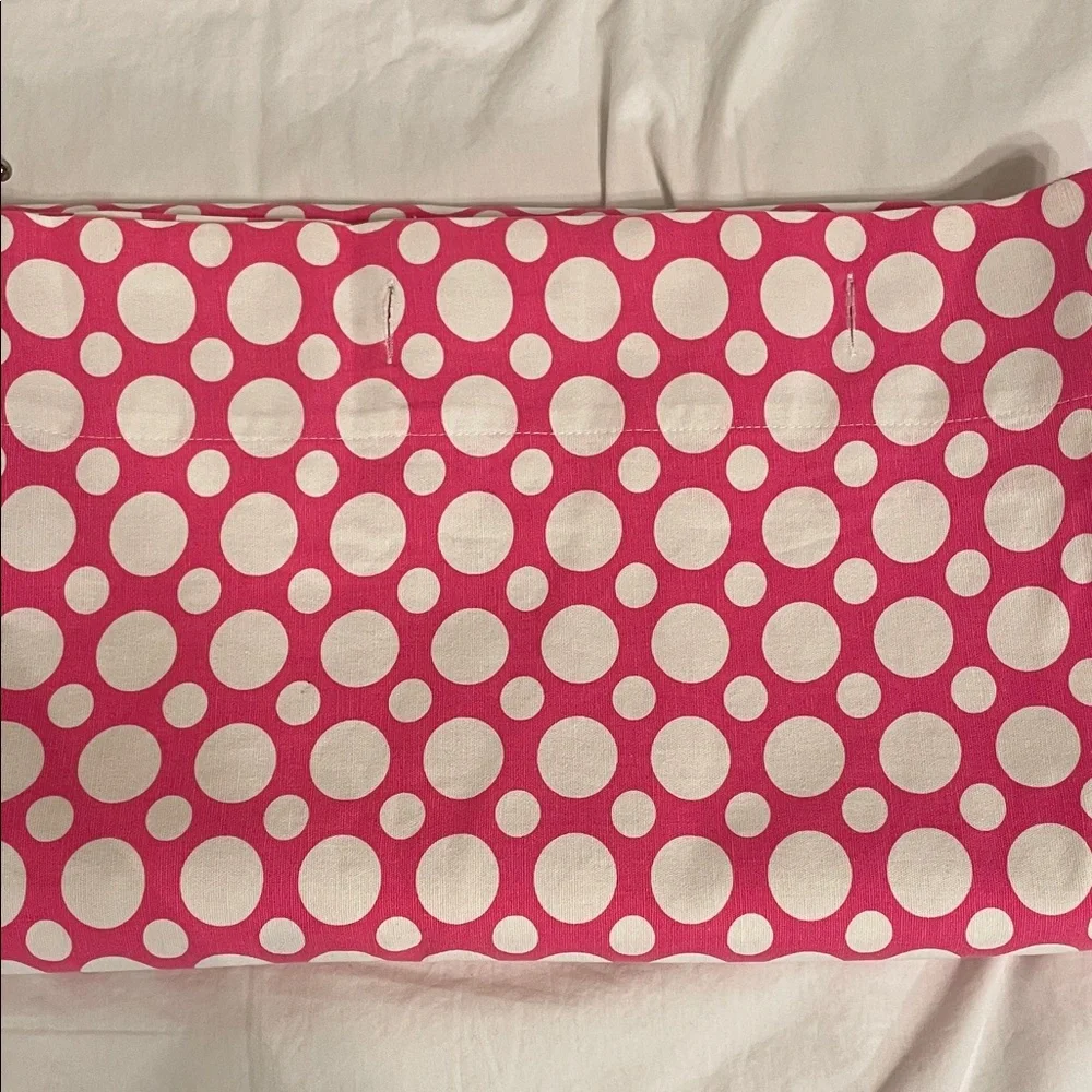 Pottery Barn Teen Pink and White Polka Dot shower curtain